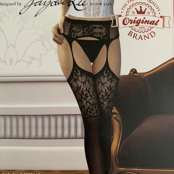 Other - Floral Lace Garters Belt Thigh High Stockings OS